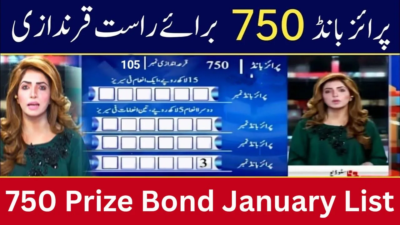 750 Prize Bond List January 2026 – Draw No. 105 Results Announced in Peshawar