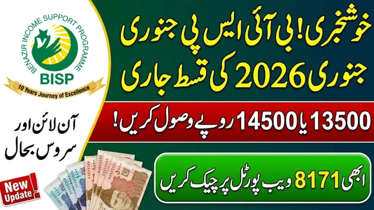BISP 8171 Web Portal Payment Status 2026 – How to Check January Installment Online & via SMS